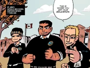 Three students who targeted Scott on his first day.