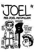 Stephen Stills' notes on Joel MacMillan.