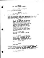 A page from the script described in words. Scott and Knives are playing Ninja Ninja Revolution.
