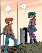 Finally, Scott and Ramona meet on top of a hill, where a Subspace door is waiting for them.
