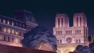 Notre-Dame Cathedral as it appears in Scott Pilgrim Takes Off.