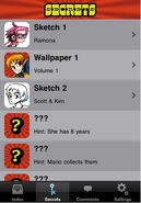 The secrets menu. The user has unlocked three secrets so far.