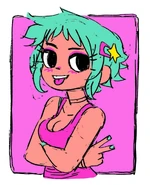 Abandoned sketch of Ramona Flowers released on O’Malley’s Instagram in July 2025.