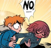 Kim tells Scott off after kissing her.