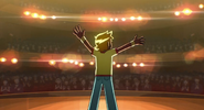 The audience gives the musical a standing ovation.