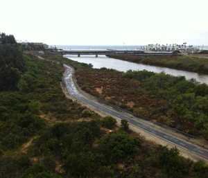  Bike Trail approaching the Coastline.