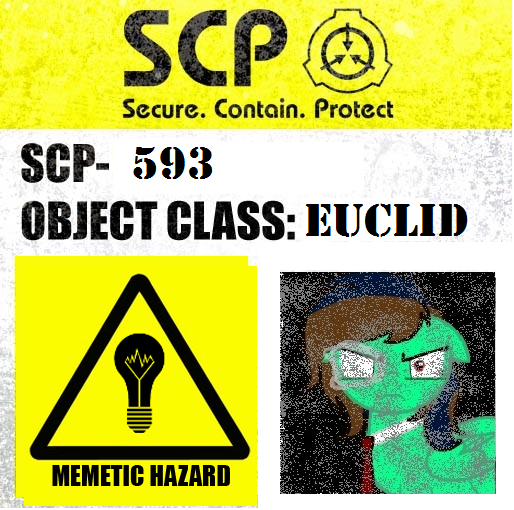 SCP Warning Euclid Class Hazard - Scp - Sticker