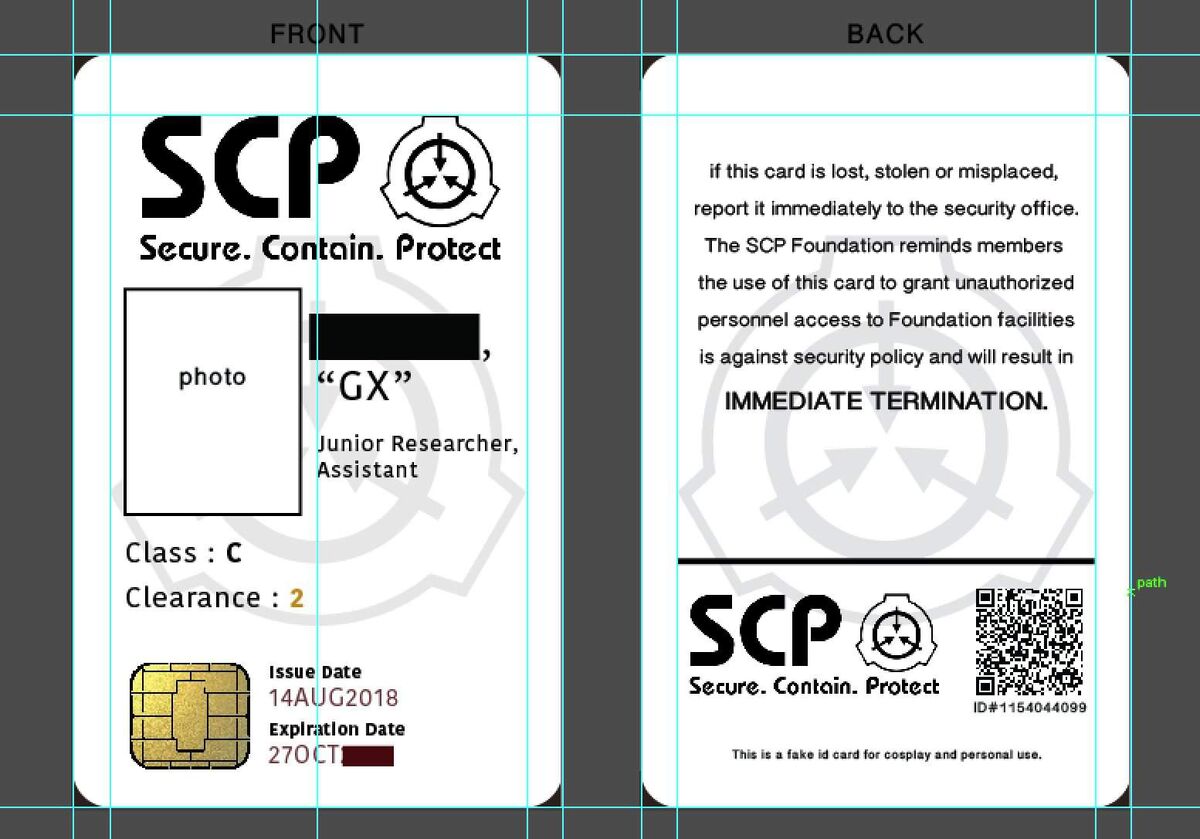Карта сотрудника фонда SCP