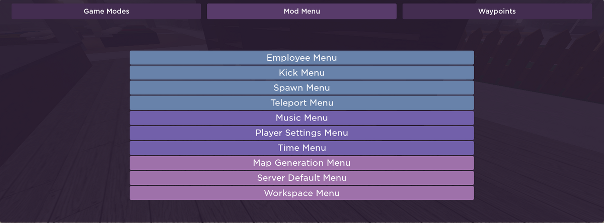 Mod Menu (v2.3), SCP-3008 ROBLOX Wiki