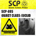 The label outside of SCP-895's containment chamber.