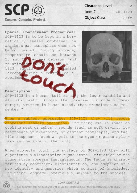 SCP Documents - Official SCP - Containment Breach Wiki