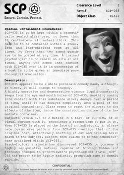 Scp 035 Official Scp Containment Breach Wiki