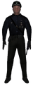 The Nazi officer, wielding a Luger.