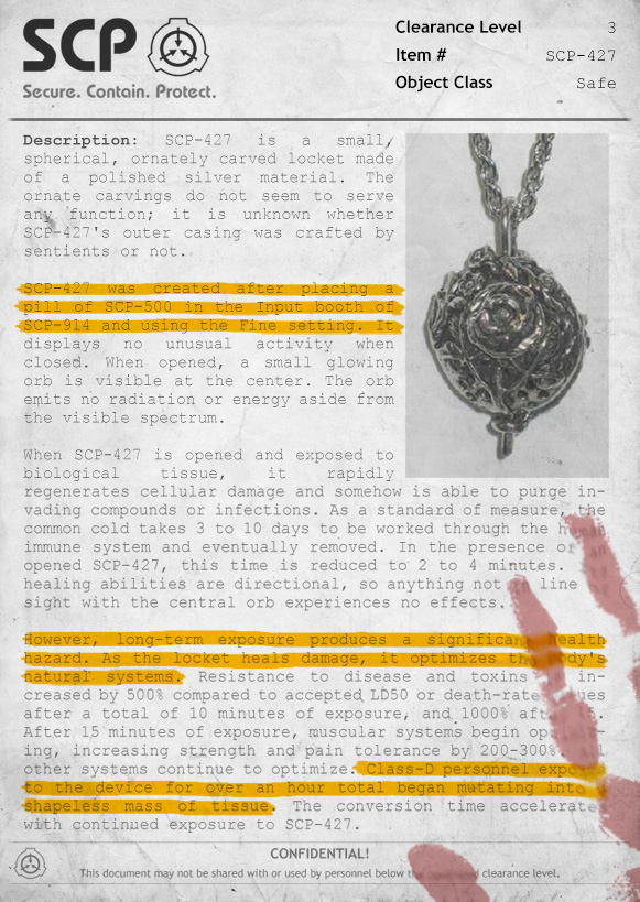 Download Brights Pendant - SCP - Presupported - HANDOUT von Printed  Obsession