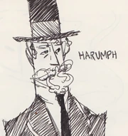 A caracature of Lord Blackwood's visage as a human.