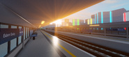 The view of the station's platform and the Eden Quay lights between V1.0-V1.8.4