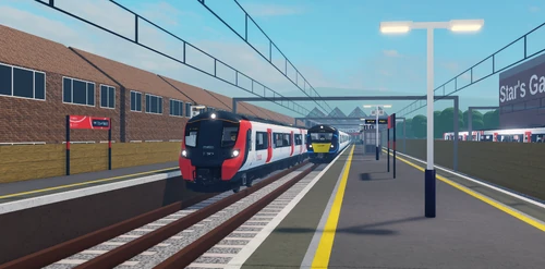 A Class 717 and a Class 707 at rebranded Willowfield.