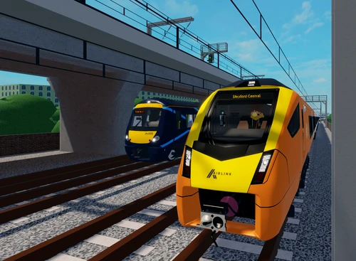 A Class 357 and Class 745 near Stepford East.