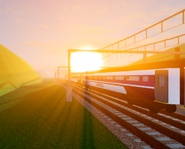 Old Class 43 in sunset.