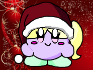 Her Christmas profile picture. This was also traced from this image and edited to look like Cherry