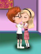 Sherman and Penny Peterson kissing fan art 104d85ia1t