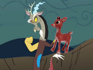 Discord With to Rudolph by Thebackgroundponies2016Style