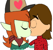 Sarah's kiss Boyo by Thebackgroundponies2016Style