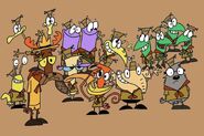 Various "Camp Lazlo" Characters as Llamas