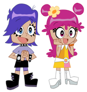 Ami and Yumi as Peach and Daisy