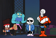 Ko and Rad meets Sans and Papyrus