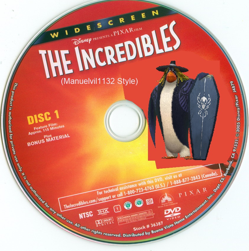 The Incredibles Manuelvil1132 Style Dvd Disc Widescreen Edition Scratchpad Iii Wiki Fandom