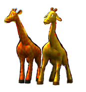 Lou and Bud as Giraffes