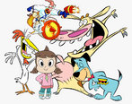 Audrey Smith, Cow, Chicken, Huckleberry Hound, Earthworm Jim and Peter Puppy