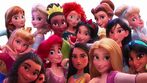 Snow White, Cinderella, Princess Aurora, Ariel, Belle, Princess Jasmine, Pocahontas, Mulan, Tiana, Rapunzel, Merida, Anna, Elsa the Snow Queen and Moana