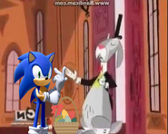 Sonic and Mr. Herriman with Basketfull of Easter Eggs