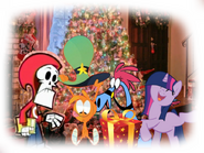 MLPCV - From Teenager Twilight, Wander, Sylvia and Grim Reaper with a Box in Christmas