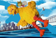 Tommy, DW and Big Bird getting chased by seagulls