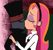 Black Hat and Agent Xero kissing