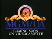 Coming Soon On Videocassette From MGM-UA Home Video