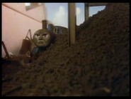 Thomas covered in coal dust in Thomas, Percy & The Coal