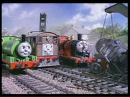 Toby with Percy and a Tar-Covered James