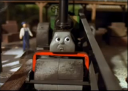 George feels sad after a very angry Sir Topham Hatt punishes him for his bad behavior