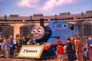 Thomas with his nameboard