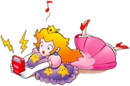 Princess Peach plays Game Boy