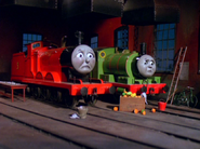 James and Percy sad in "Percy, James and the Fruitful Day"