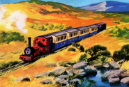 An illustration of Rheneas from the Railway Series books