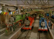 Thomas at Knapford Station with his friends