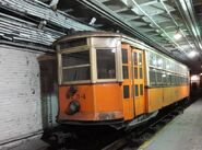 BOSTON ELEVATED RY. 5734 (stored at the Boylston Station on the MBTA's Greenline.)