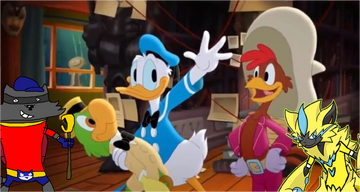 Sly the Cooper, Jose Carioca, Donald Duck, Panchito Pistoles, and Zeraora Robin in Sly the Cooper