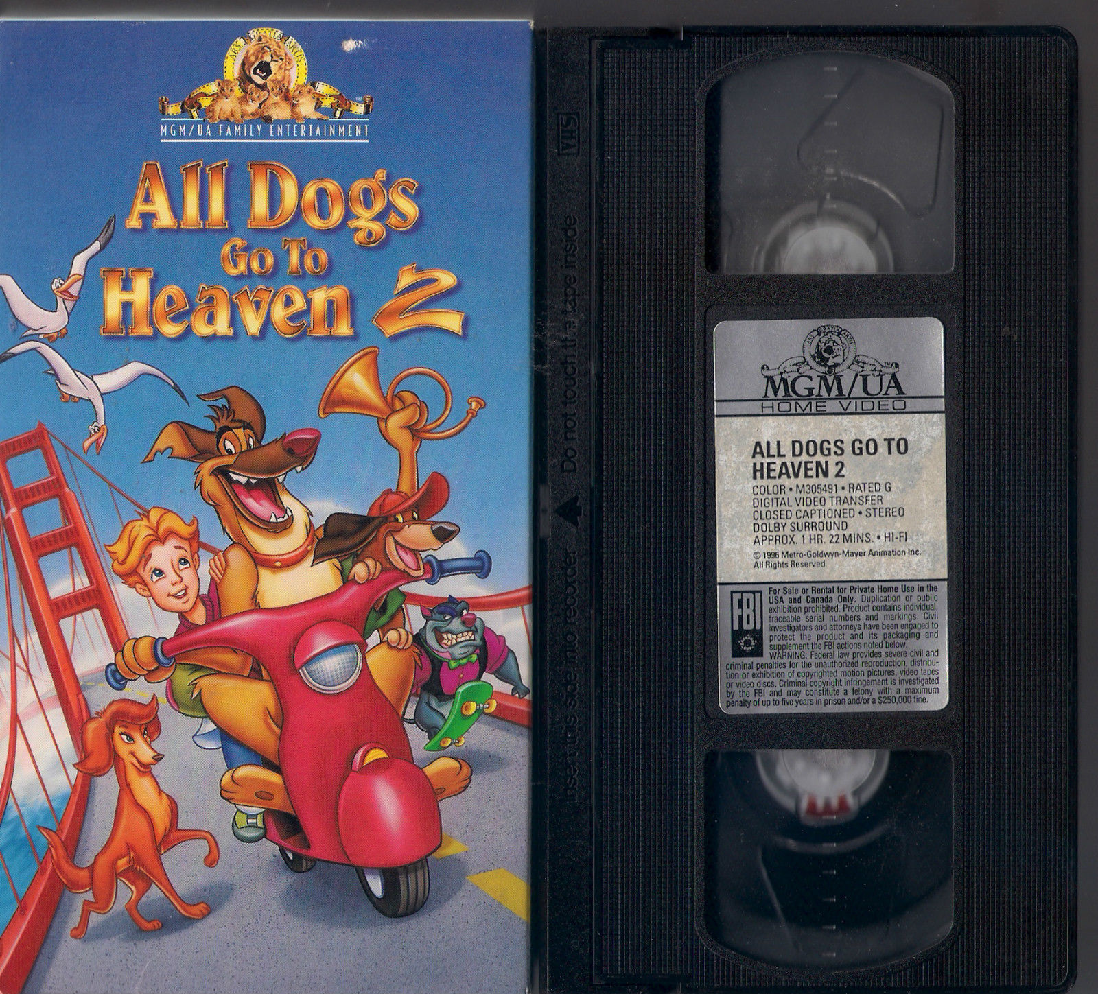 Opening To All Dogs Go To Heaven 2 1996 VHS (MGM & Warner Bros